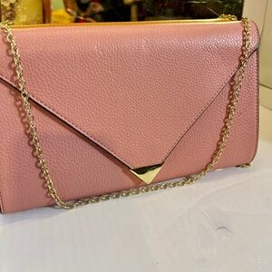 Elegant Pink Chain Shoulder Bag